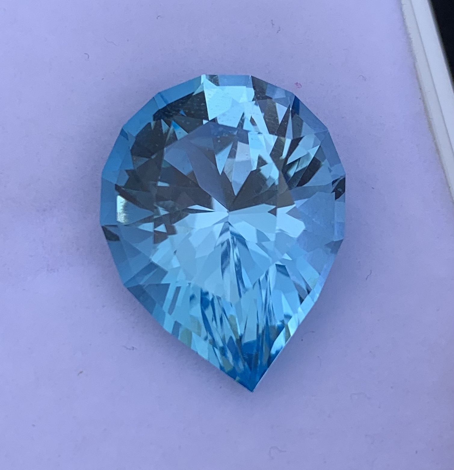 Pear-Cut Swiss Blue Topaz Gemstone